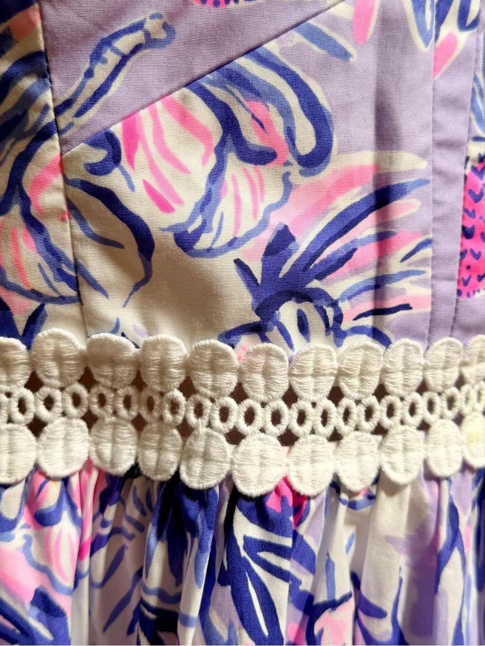Lilly Pulitzer Lilac Floral Fit-and-Flare Mini Dress - Picture 5 of 6